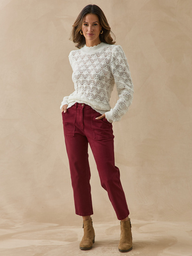 Pantalon cargo 7/8ème élastiqué