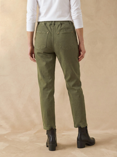 Pantalon cargo 7/8ème élastiqué - Daxon - Kaki