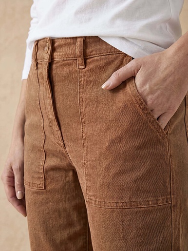 Pantalon cargo 7/8ème élastiqué