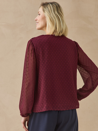 Blouse plumetis détails macramé