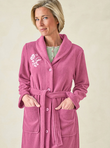 Robe de chambre boutonnée ceinturée