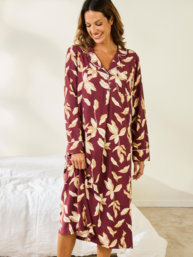 Chemise de nuit longue liquette