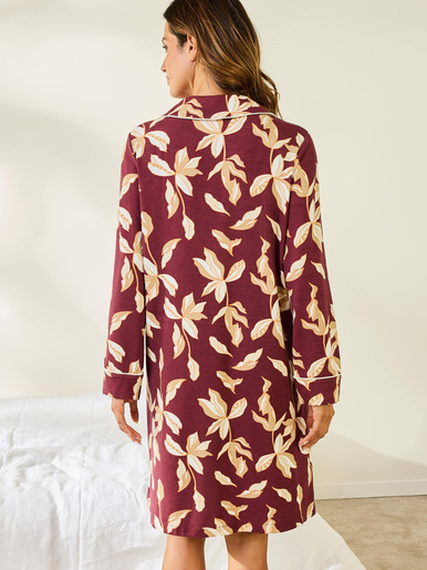 Chemise de nuit liquette manches longues