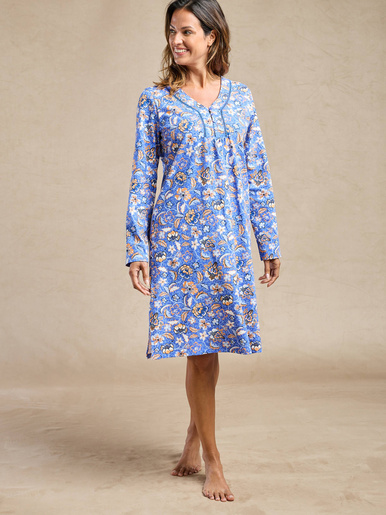 Chemise de nuit courte en coton