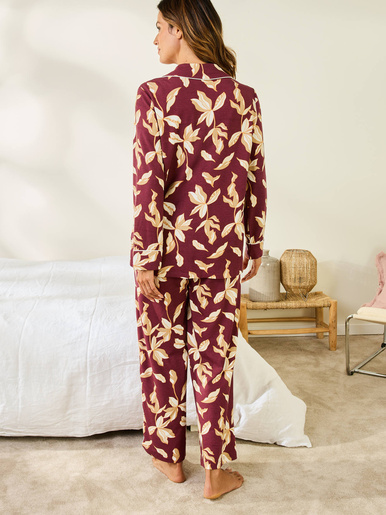 Pyjama col tailleur imprimé