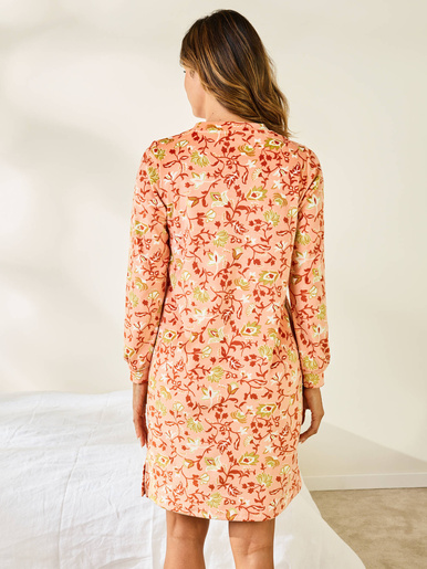Chemise de nuit courte manches longues