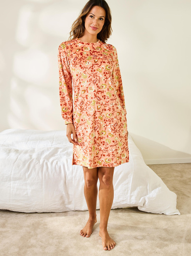 Chemise de nuit courte manches longues