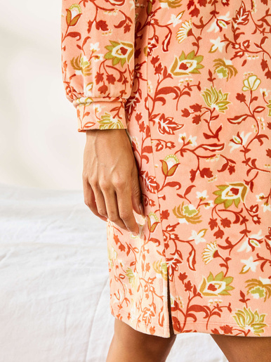 Chemise de nuit courte manches longues