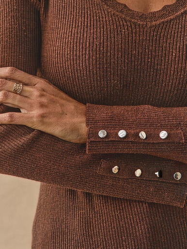 Pull encolure V avec laine