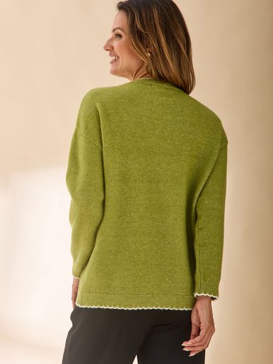Pull classique avec laine col rond