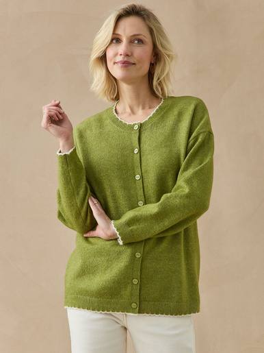 Cardigan manches longues avec laine