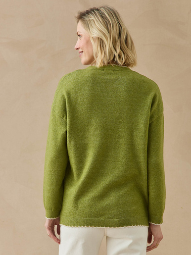 Cardigan manches longues avec laine