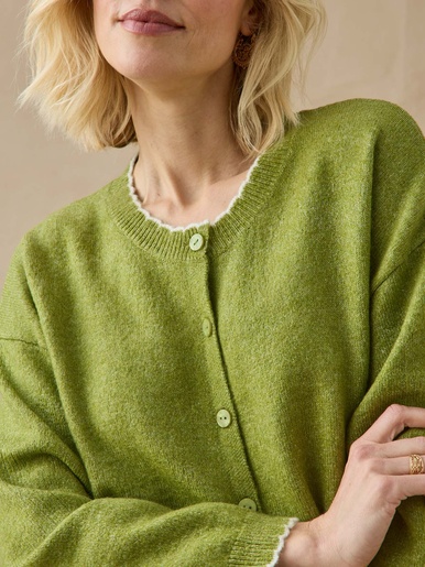 Cardigan manches longues avec laine