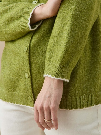 Cardigan manches longues avec laine