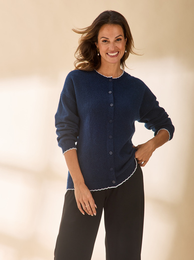 Cardigan manches longues avec laine