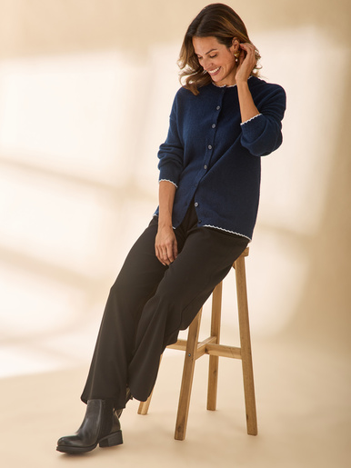 Cardigan manches longues avec laine