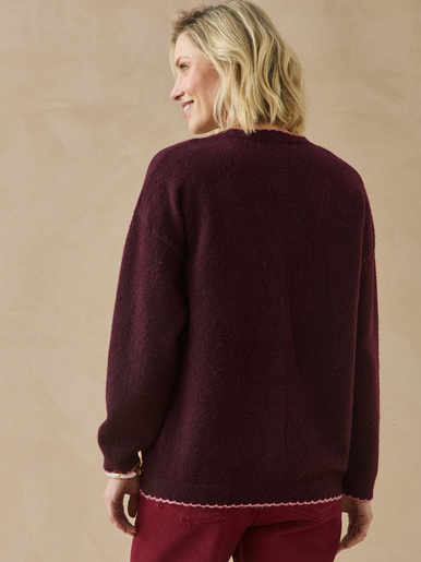 Cardigan manches longues avec laine