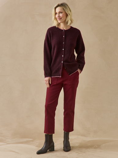 Cardigan manches longues avec laine