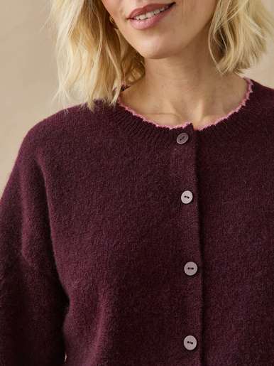 Cardigan manches longues avec laine