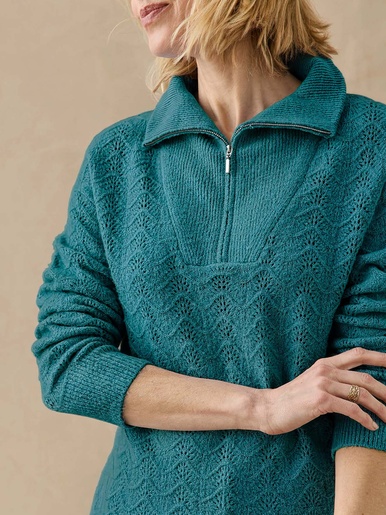 Pull col camionneur zippé