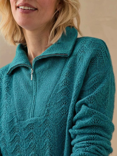 Pull col camionneur zippé