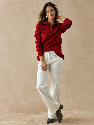 Pull col camionneur zippé