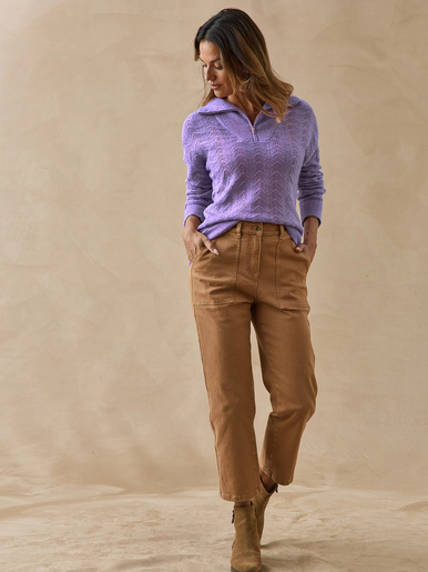 Pull col camionneur zippé
