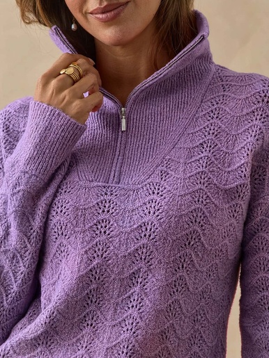 Pull col camionneur zippé