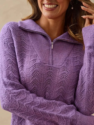 Pull col camionneur zippé