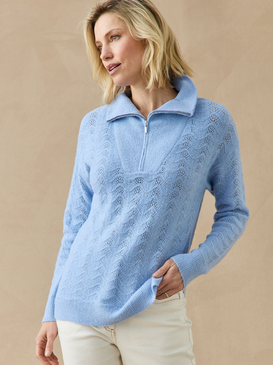 Pull col camionneur zippé