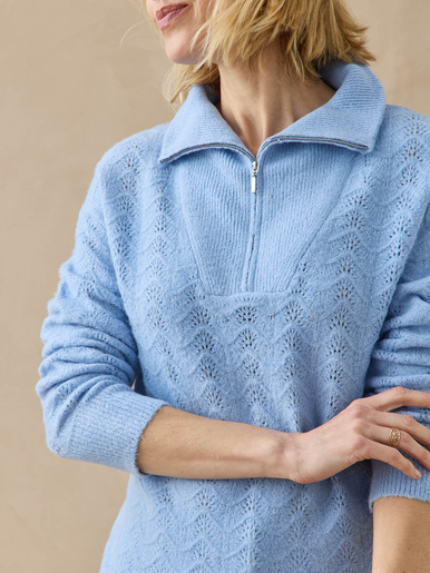 Pull col camionneur zippé