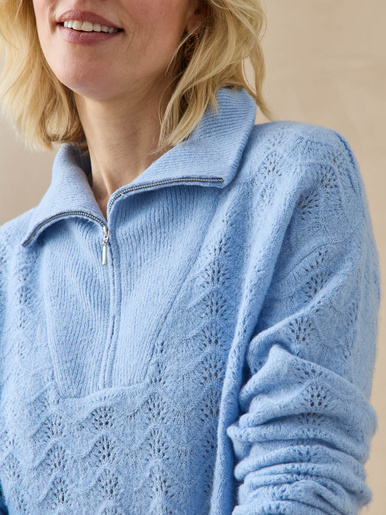 Pull col camionneur zippé