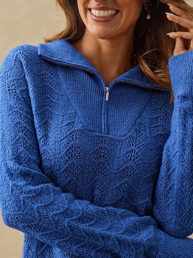 Pull col camionneur zippé