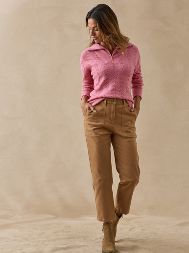 Pull col camionneur zippé