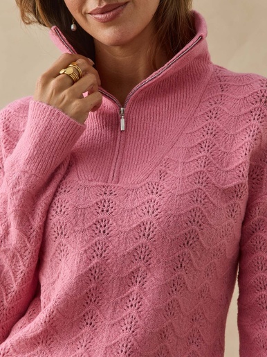 Pull col camionneur zippé