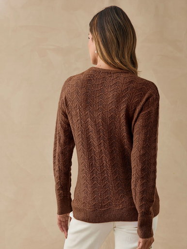 Pull encolure ronde - Daxon - Chocolat