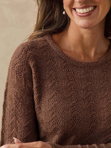 Pull encolure ronde - Daxon - Chocolat