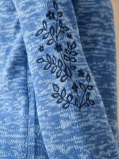 Pull manches brodées