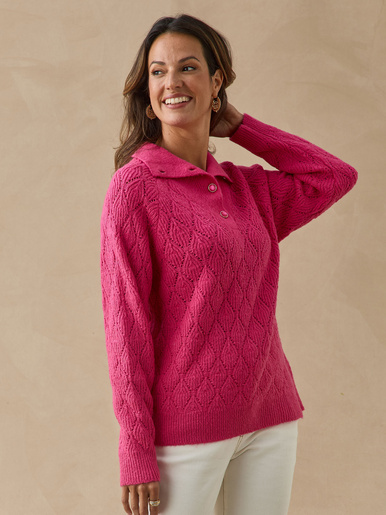 Pull col camionneur boutonné