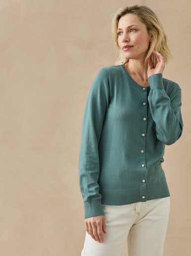 Cardigan raffiné boutons-bijoux