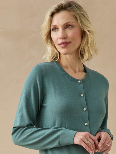 Cardigan raffiné boutons-bijoux