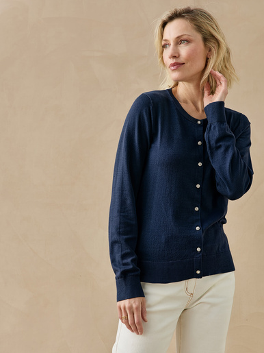 Cardigan raffiné boutons-bijoux