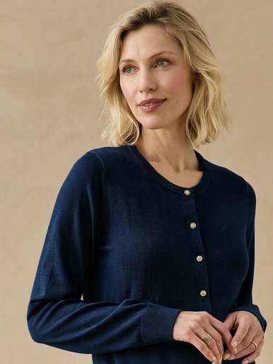 Cardigan raffiné boutons-bijoux