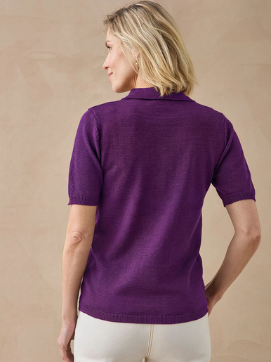 Pull col polo 50% laine mérinos