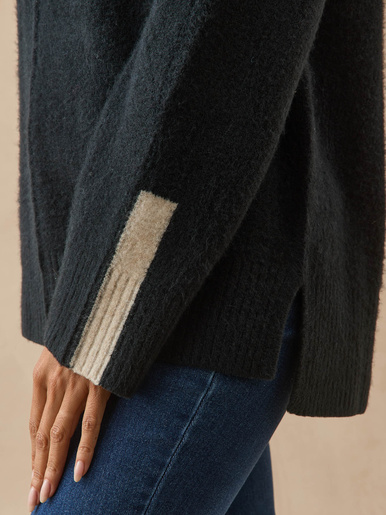 Pull col montant avec laine