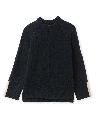 Pull col montant avec laine