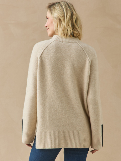 Pull col montant avec laine