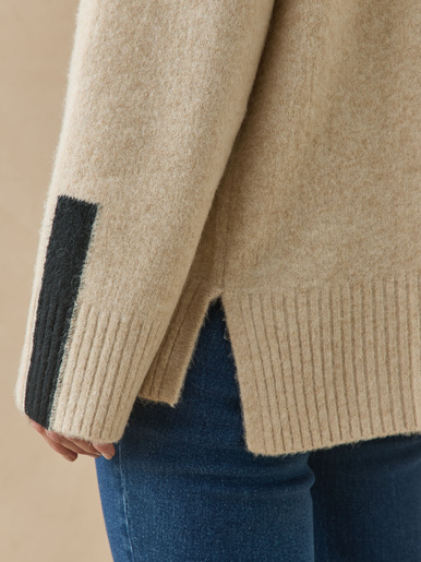 Pull col montant avec laine