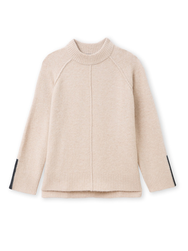 Pull col montant avec laine