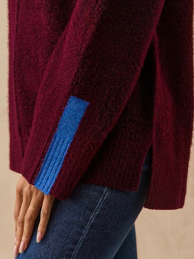 Pull col montant avec laine